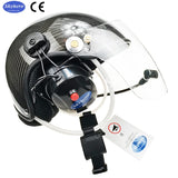 CR-GD-C01 Real carbon material Paramotor helmet with noise cancelling headset free shipping