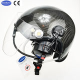 CR-GD-C01 Real carbon material Paramotor helmet with noise cancelling headset free shipping