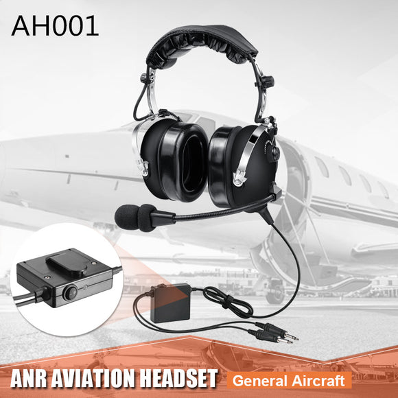 ANR aviation headset  free shipping Noise Cancelling Pilot headset  AH001