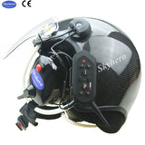 Carbon fiber material Bluetooth paramotor Helmet  EN966 Standard Noise Cancelling Paramotor Helmet PPG Helmet BT-CR-GD-C01