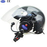 Carbon fiber material Bluetooth paramotor Helmet  EN966 Standard Noise Cancelling Paramotor Helmet PPG Helmet BT-CR-GD-C01