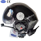 EN966 Bluetooth paramotor helmet BT-GD-K01 Black White Red color Powered paragliding helmet