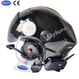 EN966 Bluetooth paramotor helmet BT-GD-K01 Black White Red color Powered paragliding helmet