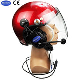 EN966 standard noise cancel paramotor helmet PPG helmet Red powered Hang gliding helmet  6.3plug use for intercom GD-C01-S6