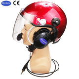 EN966 standard noise cancel paramotor helmet PPG helmet Red powered Hang gliding helmet  6.3plug use for intercom GD-C01-S6