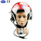 EN966 standard noise cancel paramotor helmet PPG helmet Red powered Hang gliding helmet  6.3plug use for intercom GD-C01-S6