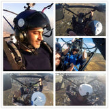 EN966 Bluetooth paramotor helmet BT-GD-K01 Black White Red color Powered paragliding helmet