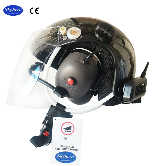 Helmet Powered Rpe EN966 Bluetooth Paramotor Helmet EN966, BT-CR-GD-C03 – skyherohelmet