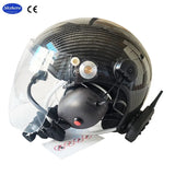 37db high noise cancelling peltor headset Bluetooth Paramotor Helmet, Powered Paragliding Helmet, EN966, BT-CR-GD-C03, Black, White, Red Color