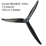 Corsair Black Bull  235cc Carbon Fiber propeller for Paraglider,  Props for Powered Paraglider