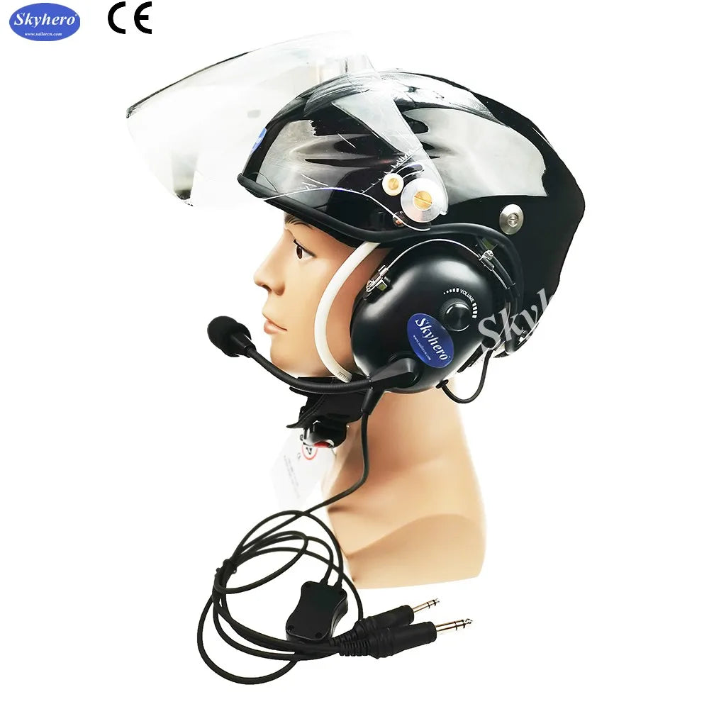 EN966 Standard Aircraft Pilot helmet Aviation helmet Fixed wing helme –  skyherohelmet
