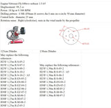 Paramotor propeller Vittorazi Fly100evo reducer 1:3.65 125cm 130cm 2 blades 3 blades