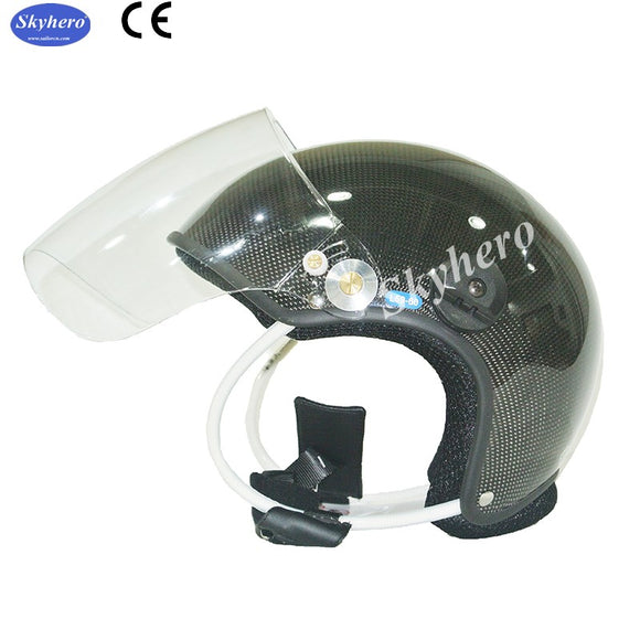 CR-GD-C Real carbon material Paramotor helmet with part to add headset free shipping