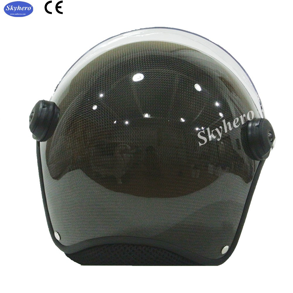 carbon fiber novelty motorcycle helmets GD-C Real carbon material Paramotor helmet with part to add headset free shipping – skyherohelmet
