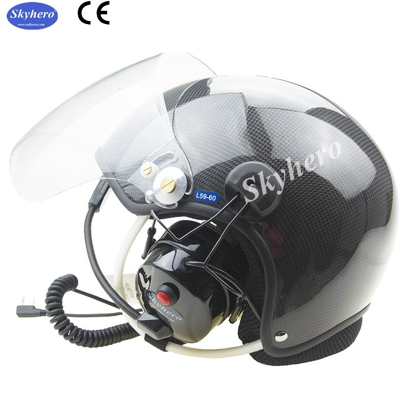 GD-C Real carbon material Paramotor helmet with noise cancelling headset free shipping – skyherohelmet