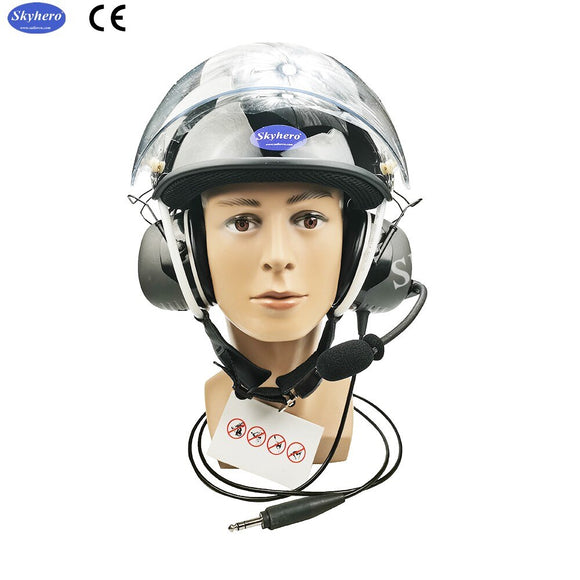 3M Paramotoring Free Shipping EN966 Standard Noise Cancelling Paramotor Helmet PPG Helmet 6.3mm plug 1.5m length cable GD-C03-S6