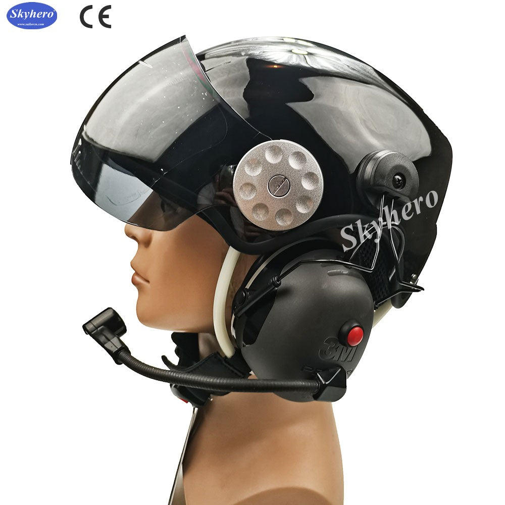 fighter pilot motorcycle helmet dot 37dB Noise cancelling paramotor helmet paratrike helmet hang powered hang gliding helmet – skyherohelmet
