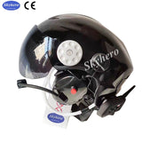 EN966 Bluetooth paramotor helmet BT-GD-K01 Black White Red color Powered paragliding helmet