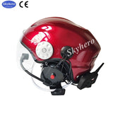EN966 Bluetooth paramotor helmet BT-GD-K01 Black White Red color Powered paragliding helmet