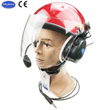 EN966 standard noise cancel paramotor helmet PPG helmet Red powered Hang gliding helmet  6.3plug use for intercom GD-C01-S6