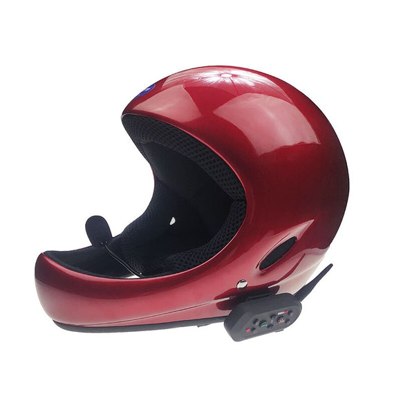 Full Face Paragliding Helmet with Bluetooth intercom Fiber Glass Paragliding Hang Gliding Helmet Cool Shape Air Vent