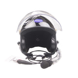 Paramotor helmet Single 6.3mm plug red balck  EN966 standard Noise cancel headset built in systerm