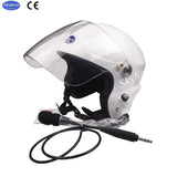 Paramotor helmet Single 6.3mm plug red balck  EN966 standard Noise cancel headset built in systerm