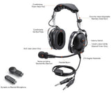 Aviation headset aviation headphones passive noise cancelling for pilot and passenger