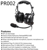 Aviation Headsets With Comfortable Ear Seals PNR Nosic Cancelling GA Dual Plug Black PR002 aviation headsets for pilots