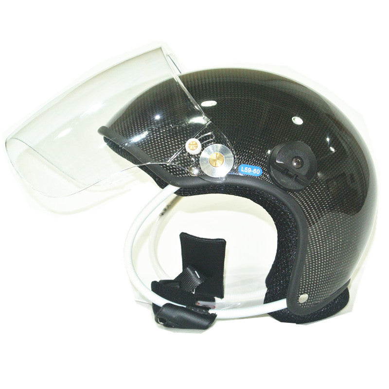 GD-C Real carbon material Paramotor helmet with part to add headset free shipping – skyherohelmet